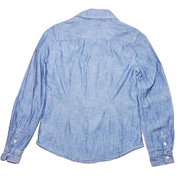 POLO Ralph Lauren Denim Chambray 100% Cotton Shirt Size 14 - Picture 2 of 9